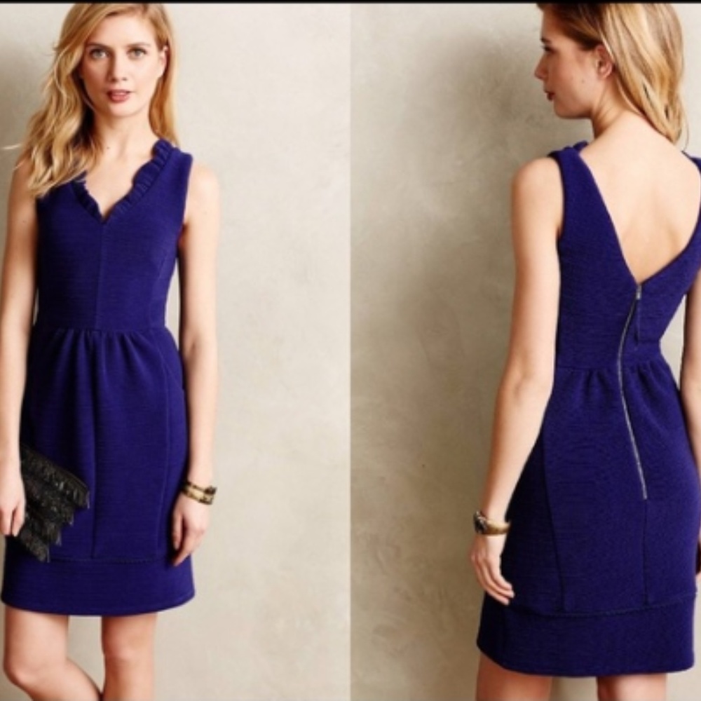 EUC Maeve Ruffled Ottoman Dress Size 4